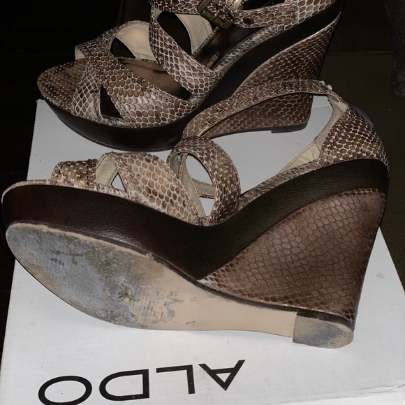 Snakeskin look Wedges - Picture 3 of 4